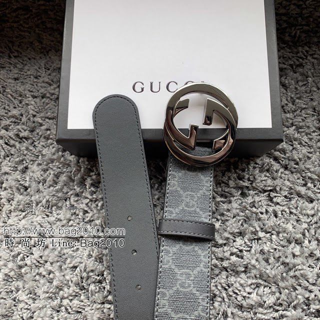 Gucci男士皮帶 古奇防水經典雙G互扣腰帶  jjp1588